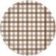 Teddy Brown Gingham Paper Plate FSC NPC 23cm 8pk