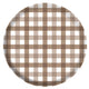 Teddy Brown Gingham Melamine Plate 26cm 4pk