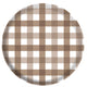 Teddy Brown Gingham Melamine Plate 17cm 4pk