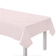 Pastel Pink Gingham Paper Tablecover FSC Each