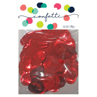 Metallic Red Foil Confetti Circles 2cm 28g