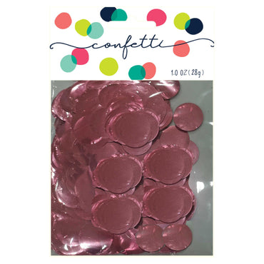 Metallic Light Pink Foil Confetti Circles 2cm 28g