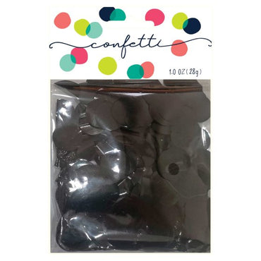 Metallic Black Foil Confetti Circles 2cm 28g