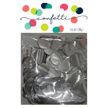 Metallic Silver Foil Confetti Circles 2cm 28g