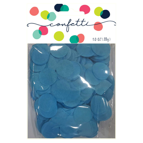 Caribbean Blue Tissue Paper Confetti Circles 2cm 28g