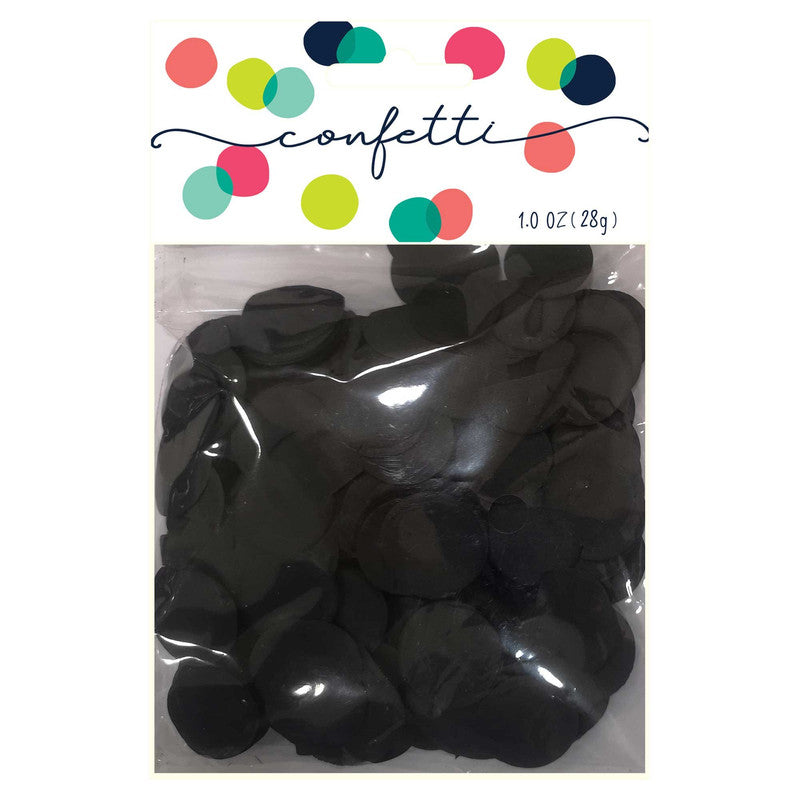 Black Tissue Paper Confetti Circles 2cm 28g