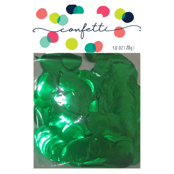 Metallic Dark Green Foil Confetti Circles 2cm 28g