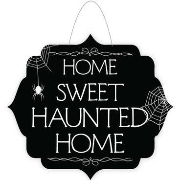 Home Sweet Haunted Home Hanging Door Sign 30cm x 26cm Each