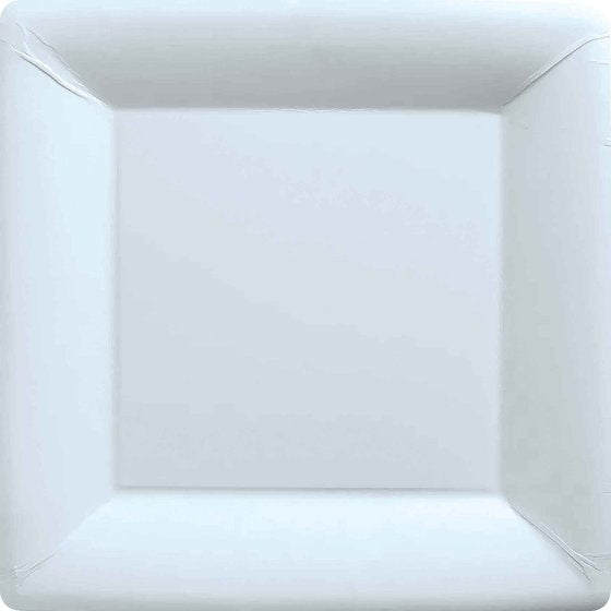 Frosty White NPC Square Paper Plates FSC 23cm 20pk