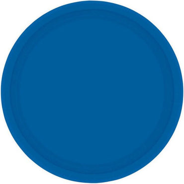 Bright Royal Blue NPC Round Paper Plates FSC 23cm 20pk