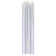 Silver Taper Candles 16cm 10pk