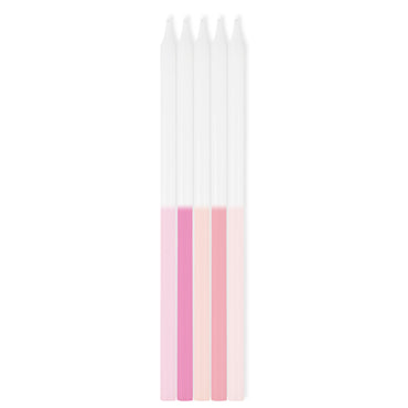 Pink Ombre Taper Candles 16cm 10pk
