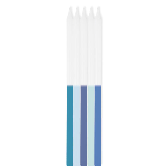 Blue Ombre Taper Candles 16cm 10pk