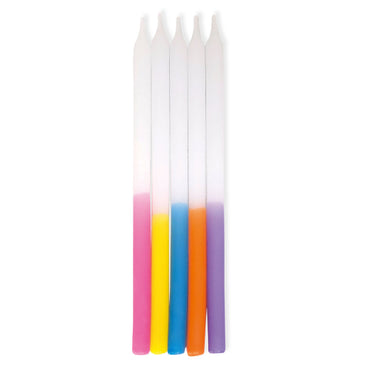 Rainbow Ombre Taper Candles16cm 10pk