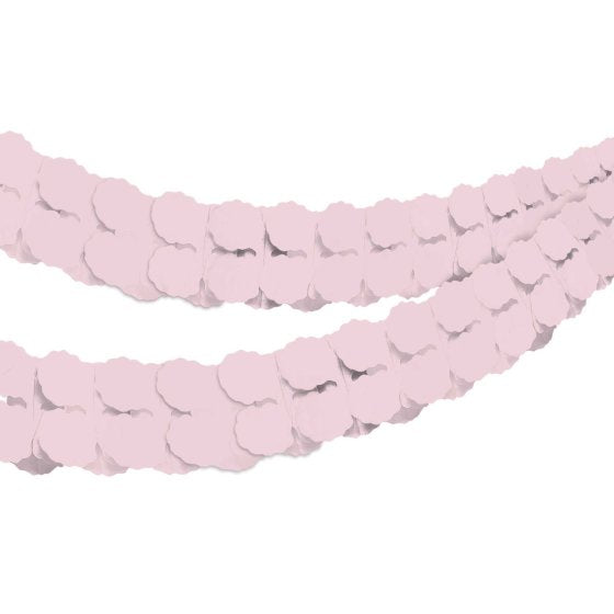 Pastel Pink Tissue Paper Garland FSC 4m Each