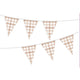 White Sand Gingham Paper Bunting FSC 3.9m Each