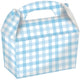 Pastel Blue Gingham Paper Treat Box FSC 4pk