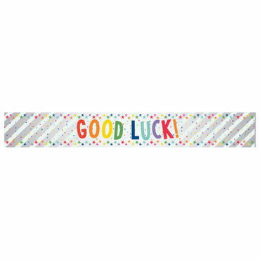 Good Luck Multi-Coloured Foil Banner 2.7m Each