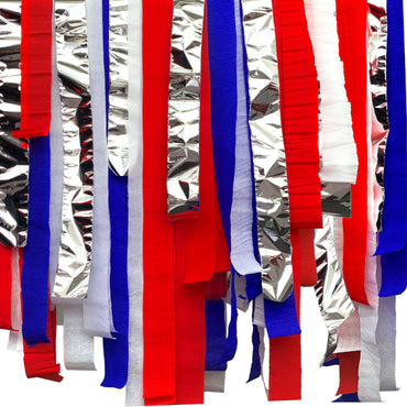 Patriotic Red, White & Blue Streamer Kit