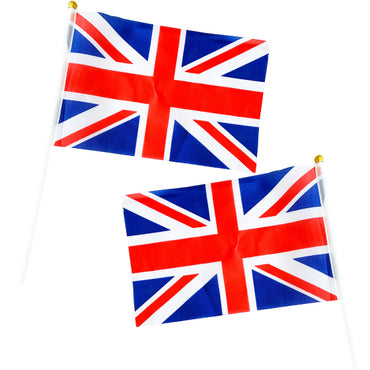 Patriotic British Waving Flags FSC 15cm x 22cm 6pk