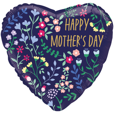 Happy Mother's Day Floral Foil Balloon 45cm Each