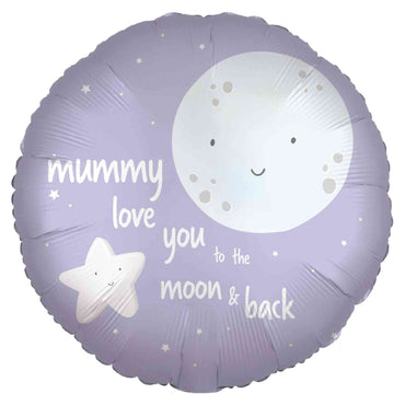 Mother's Day Moon Foil Balloon 45cm Each