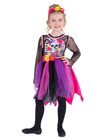 Girls Costume - Day of the Dead Pom-Pom Costume