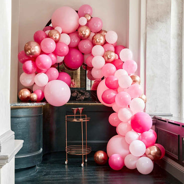 Pink & Grey Large Balloon Arch