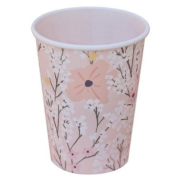 Birthday Bloom Floral Cups 8pk