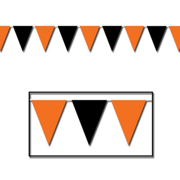 Orange & Black Printed Banner 43cm x 914cm Each