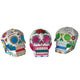 3-D Day of the Dead Sugar Skull Centrepiece 13cm x 11cm 3pk