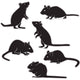 Mice Silhouettes 6pk