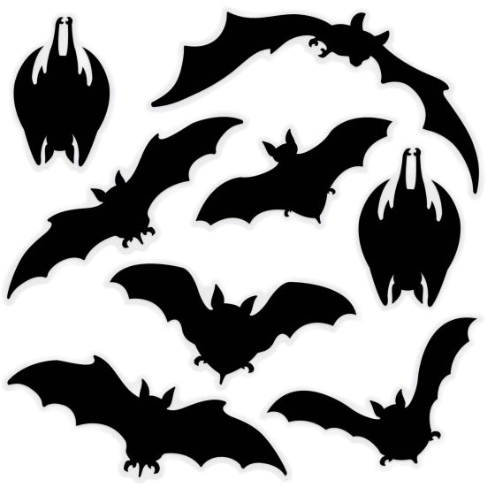 Bat Silhouette Clings 8pk