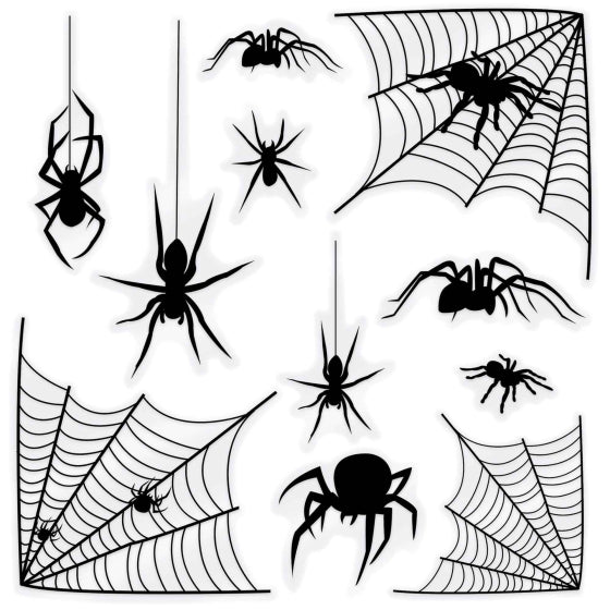 Spider & Spider Web Silhouette 11pk