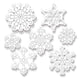 Clear Plastic Die-Cut Snowflake 7pk