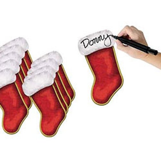 Christmas Stockings Cutouts 19cm 10pk