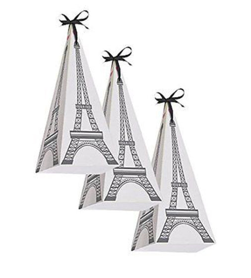 Party in Paris Cardboard Treat Boxes 19cm x 8cm 8pk