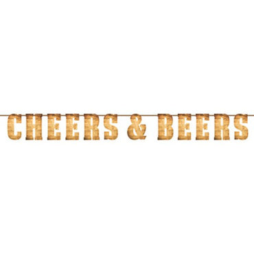 Cheers & Beers String Banner 15cm x 2m Each