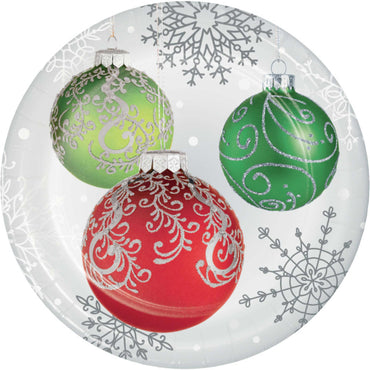 Elegant Ornaments Dinner Paper Plates 22cm 8pk