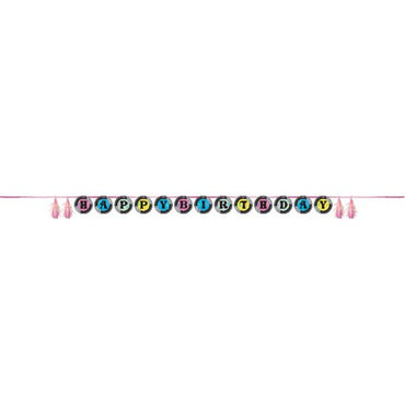 Birthday Beats Ribbon Banner 20cm x 264cm Each