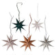 Cosy Copper Paper Star Tree Decorations FSC 9cm 5pk