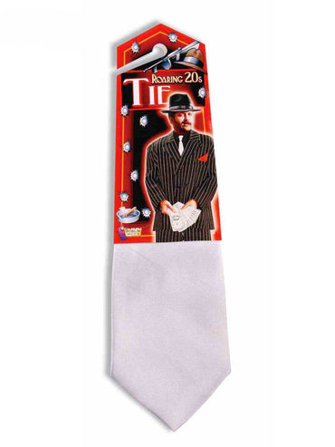 White Gangster Tie