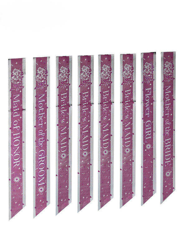 Bridal Party Sash Set, Pack of 8