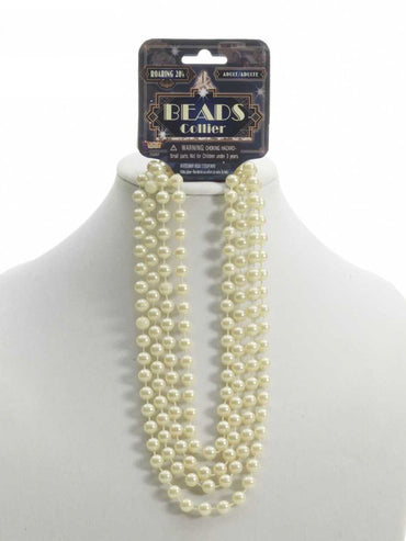 Flapper Roaring 20’s Beige Beads 183cm