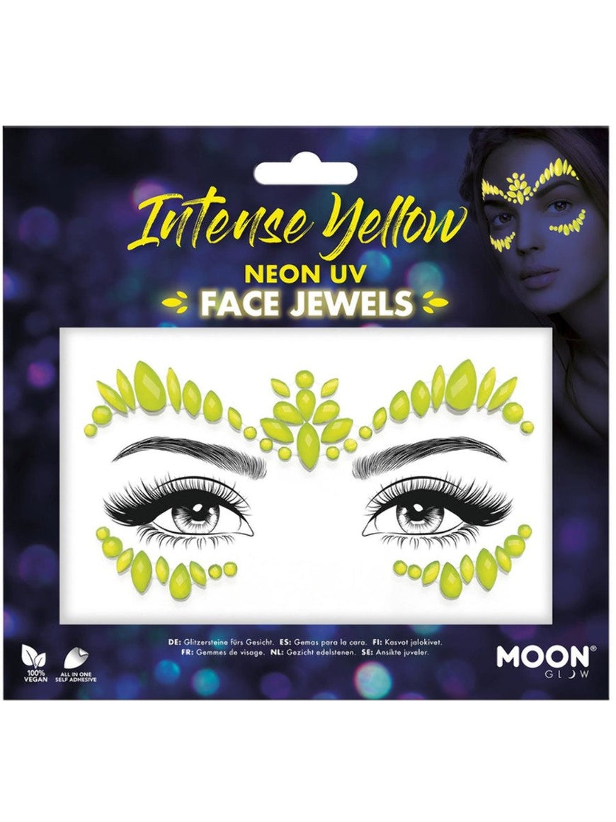 Intense Yellow Glow Face Jewels