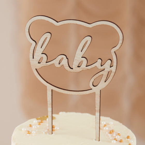 Teddy Bear Cake Topper FSC 16cm x 12cm Each