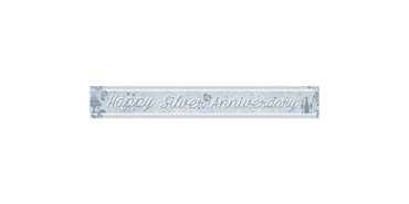 Silver Anniversary Holographic Banner 2.7m Each