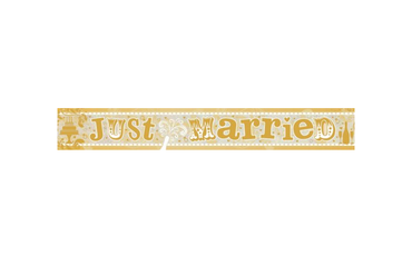 Just Married Holographic Banner 2.7m Each