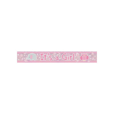 It's a Girl Holographic Banner 2.7m Each