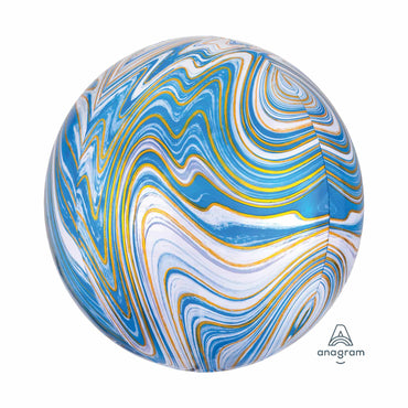 Blue Marblez Orbz Foil Balloons 38cm x 40cm  Each